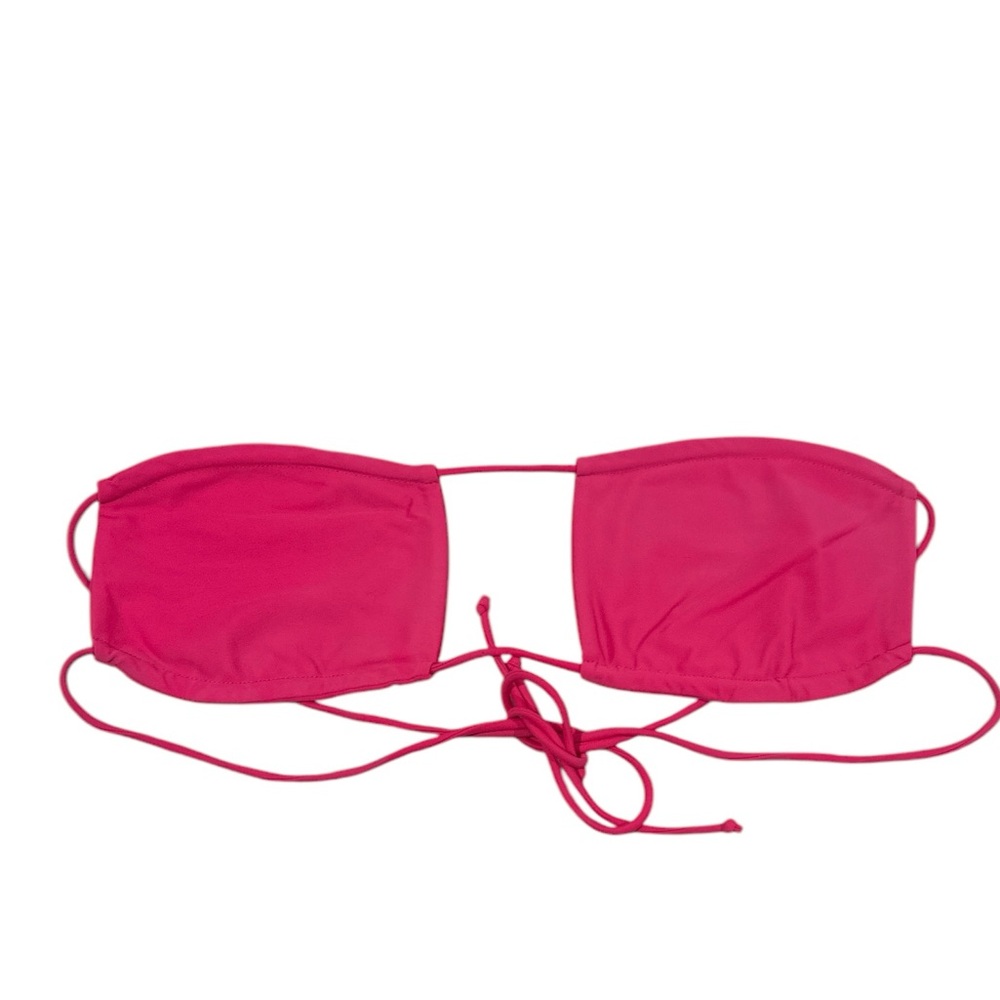 Ark Swimwear Minimal Bandeau Bikini Top in Hot Pink XLarge NWOT